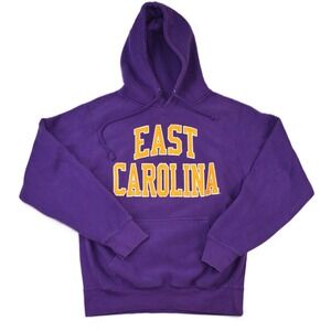 VTG East Carolina Pirates Purple Pullover Hoodie Sweatshirt Mens Sz. S Pro Weave